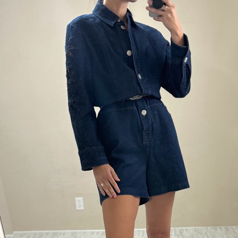 See by Chloe Denim Romper